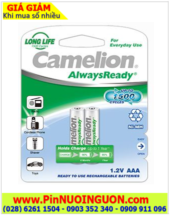 Camelion NH-AAA600ARBP2; Pin sạc AAA 1.2v Camelion NH-AAA600ARBP2 AlwaysReady| HẾT HÀNG
